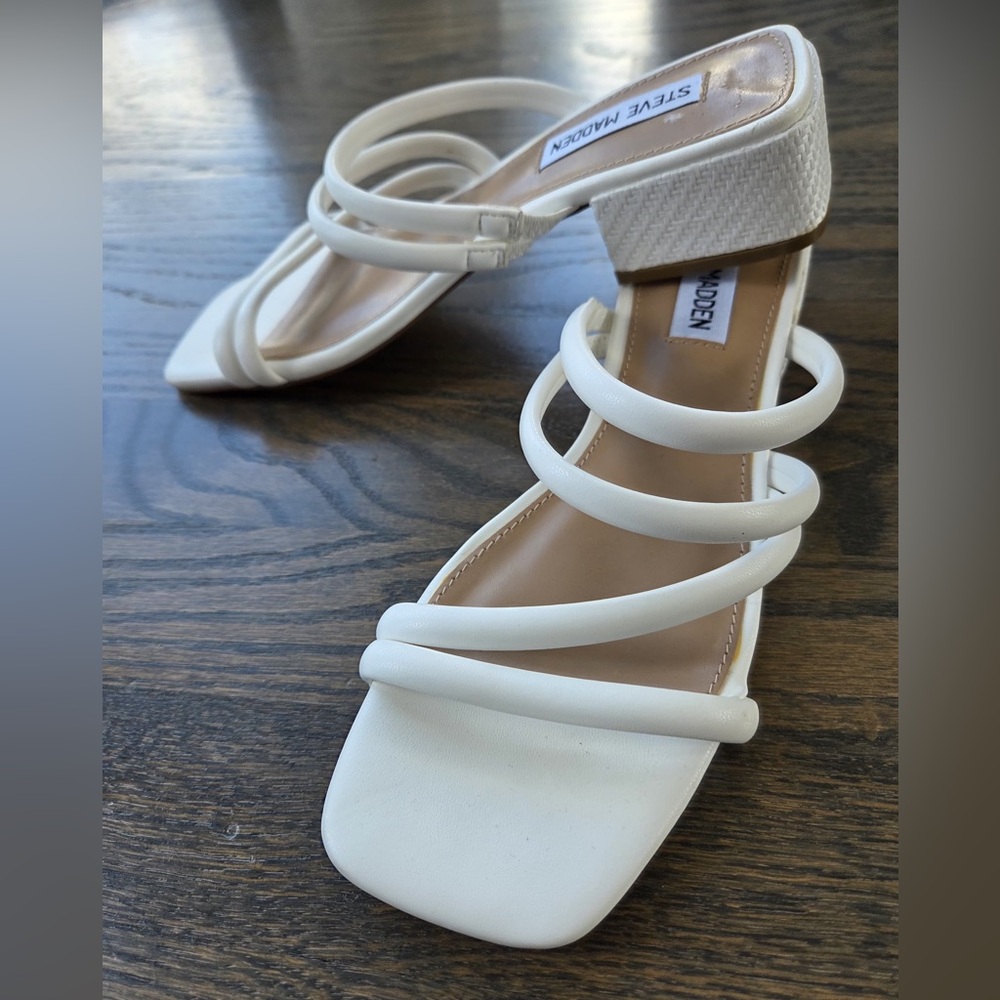 Steve Madden Cream Strappy Heels